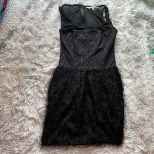 Rachel Roy Zebra Print Fringe Dress